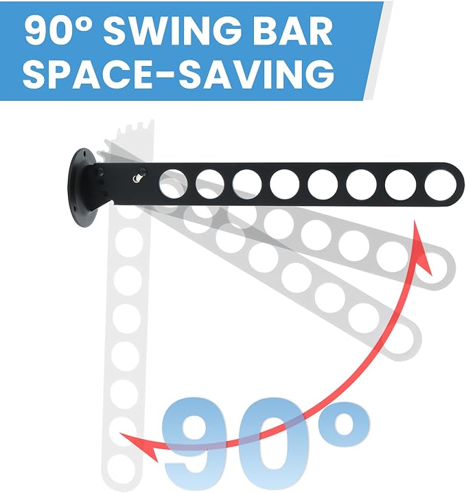 Clothing Racks for Hanging Clothes, Garment Racks Wall Mounted Clothes - Image 4