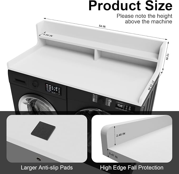 Washer Dryer Countertop, for Laundry Room Organization Whisper White - Image 7