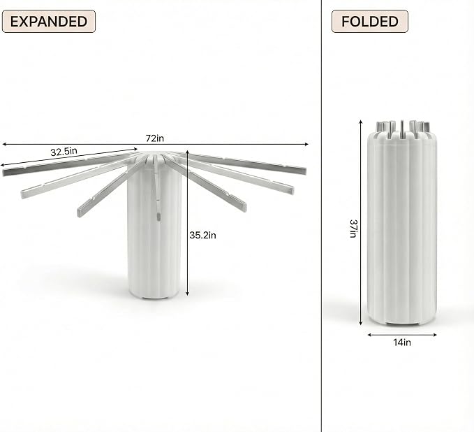 Wall-Mounted Drying Rack Clothing Foldable, Space-Saving Laundry Drying Rack - Image 2