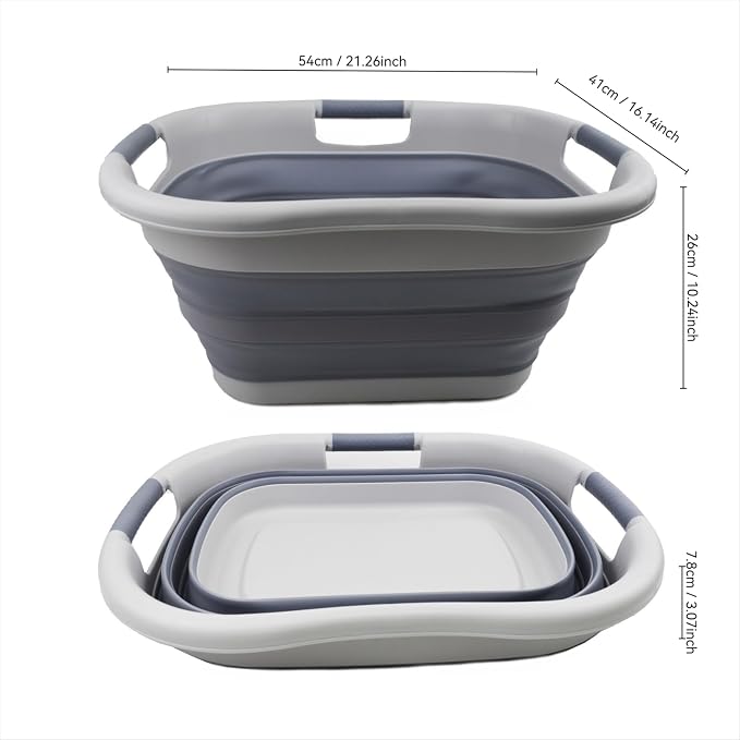 SAMMART 30L Collapsible Plastic Laundry Basket - Image 4