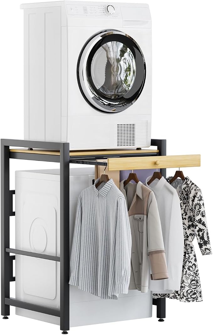 hatleues Over The Washer Storage Shelf, Washing Machine Storage Utility Rack by hatleues