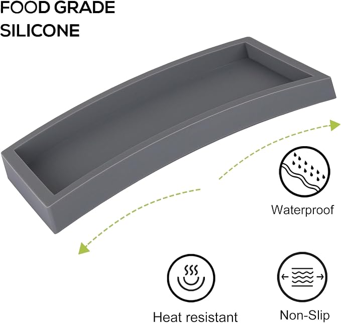 Bathroom Trays for Counter, Slicone Vanity Trays for Bathroom, Rectangle Sponge - Image 3