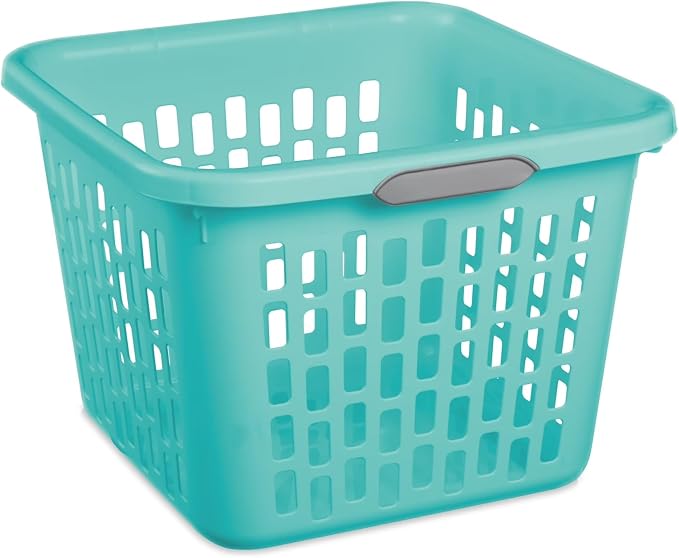 1.5 Bushel Square Plastic Laundry Basket by Unknown