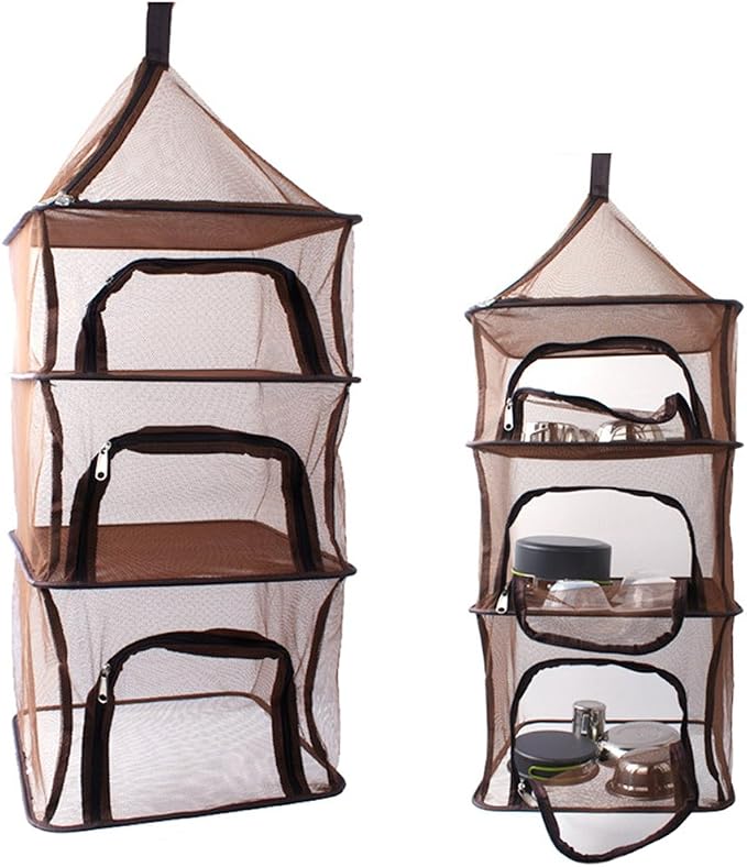 Desy & Feeci Camping Dry Net-4 Layer Outdoor Hanging Foldable Drying Rack - Image 4