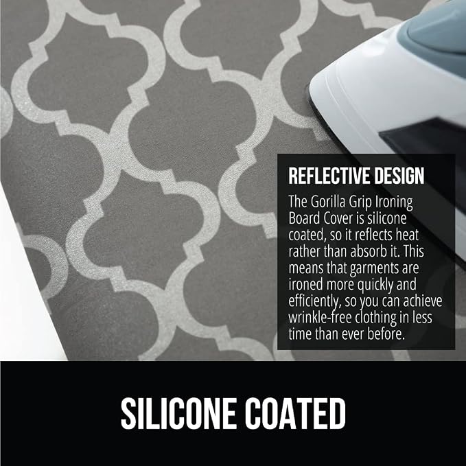GORILLA GRIP The Original Ironing Board Cover and Pad, Silicone Coating - Image 4