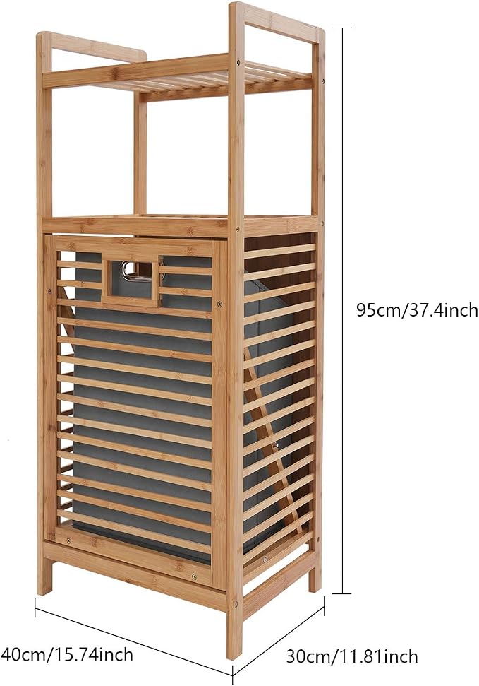 Freestanding Hamper Laundry Hamper Cabinet Hidden Laundry Hampers Flip Cabinet - Image 5
