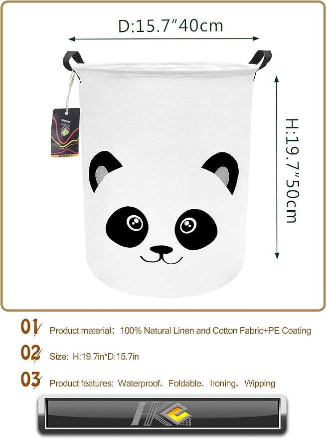 Baby Laundry Hamper, Kids Laundry Baskets, Waterproof Toy Storage Bin, Dirty - Image 4
