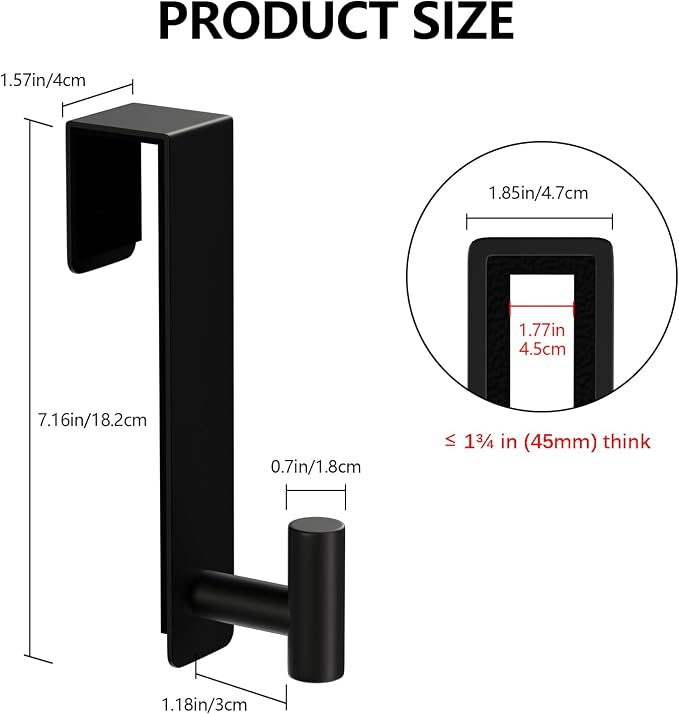 WUIVIUT T-Shaped Over Door Hooks - Image 2