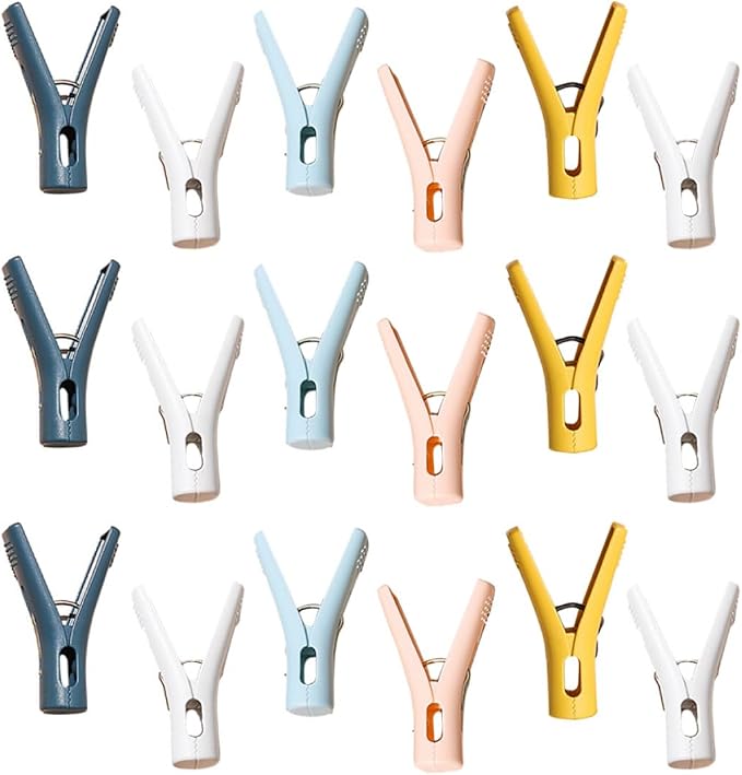 Luxshiny 50pcs Non-Slip Strong Plastic Clothespin Clips by Luxshiny