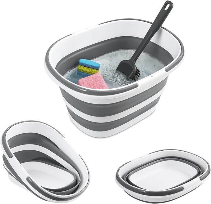 Collapsible Mop Bucket with Handles 4.2 Gallon Foldable Tub by Aertiavty