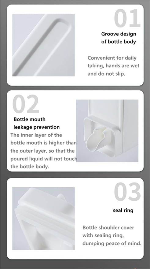 Laundry Detergent Dispenser, Storage Plastic Bottle and Empty Shampoo - Image 6
