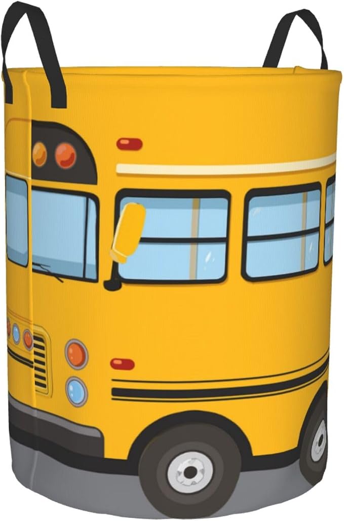 Bus Laundry Basket Storage Bin Foldable Laundry Hamper Clothes Storage Bucket - Image 2