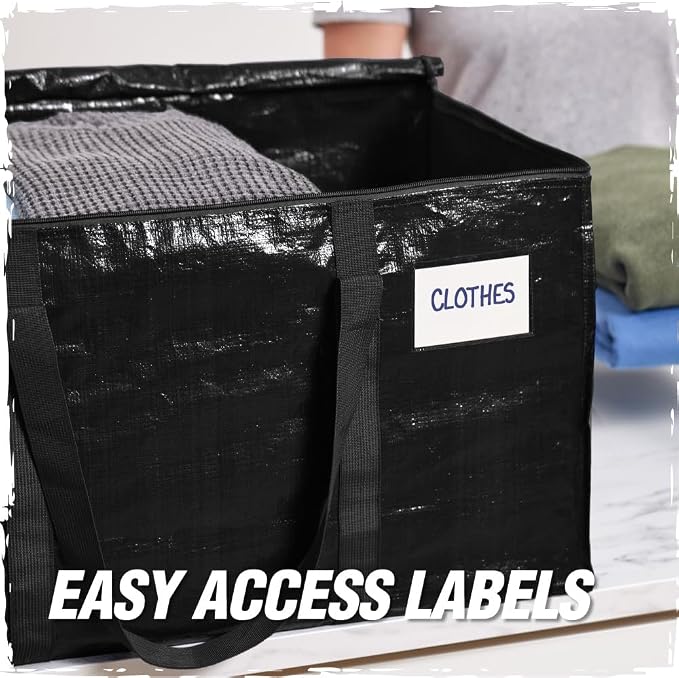 RUGGED RHINO 4 Pack Heavy Duty Extra Large Moving Bags, Durable Bag - Image 6