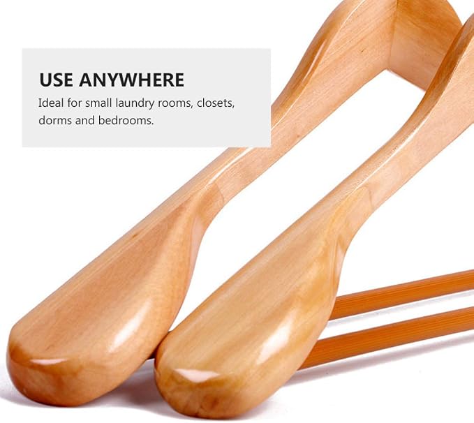 Heavy Duty Extra Wide Hanger Solid Wood Non-Slip Wide Hanger - Image 4