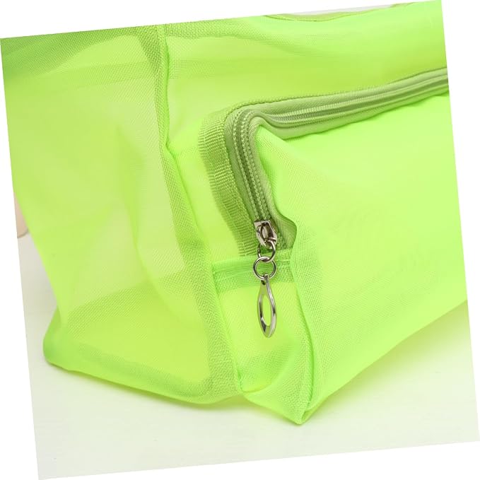 KALLORY Light Green Woolen Line Mesh Bag - Image 4