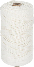 HARFINGTON Natural Macrame Cord 2mm x 220 Yards 3 Strand Twisted Cotton Macrame by HARFINGTON