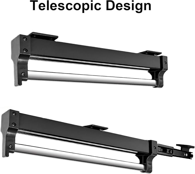 Valet Rod for Closet Pull Out, Adjustable Heavy Duty Steel Clothes Storage - Image 3