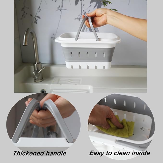 Portable Folding Plastic Bath Caddy - Image 3