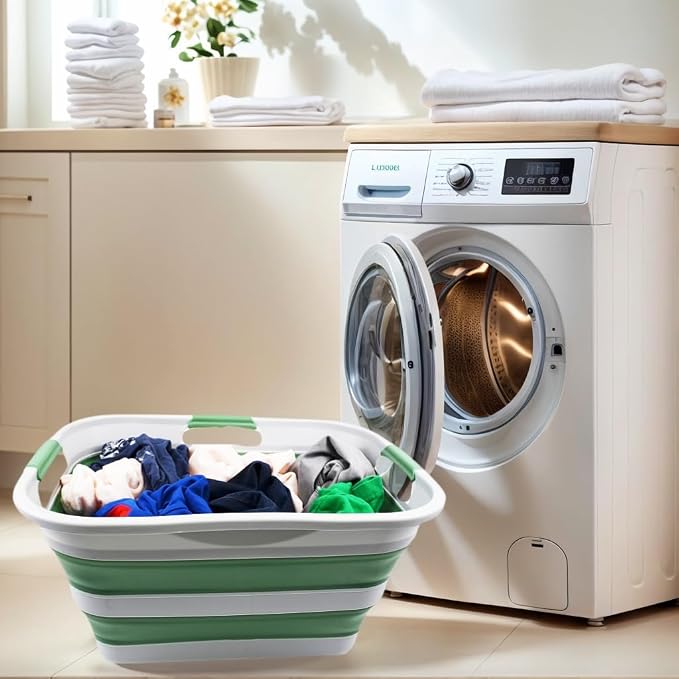 SAMMART 30L Collapsible Plastic Laundry Basket - Image 2