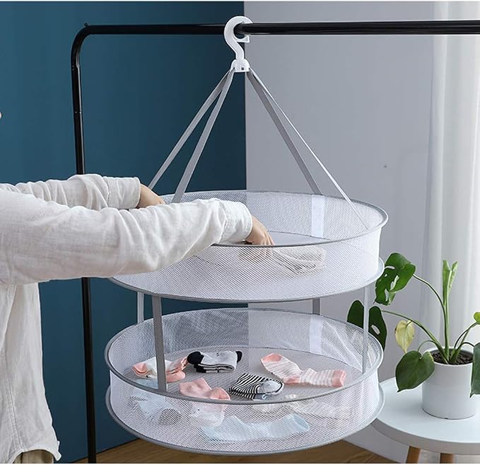 Sweater Hanging Dryer, Foldable Mesh Clothes Hanging Dryer Foldable Drying Rack - Image 2