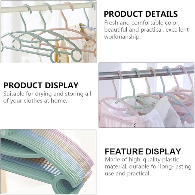 Non-Slip Clothes Hangers 20pcs Plastic Coat Hangers - Image 9