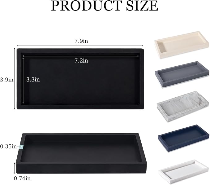 Small Silicone Bathroom Vanity Tray Rectangle Soap and Sponge Holder Kitchen - Image 6