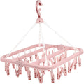 Space-Saving Laundry Drying Rack Clips Plastic Hanger Clips by OKUMEYR
