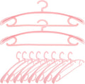 Housoutil Wide Thick Plastic Coat Hangers 10pcs Set Non-Slip Solid Rotatable by Housoutil