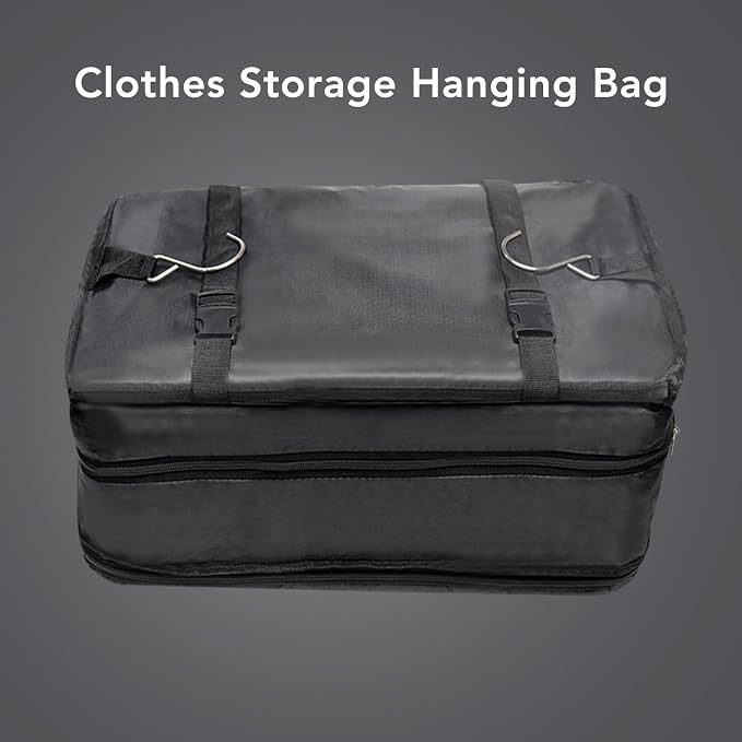 Collapsible 3 Shelf Hanging Travel Closet Organizer, Portable Carry On Bag - Image 5