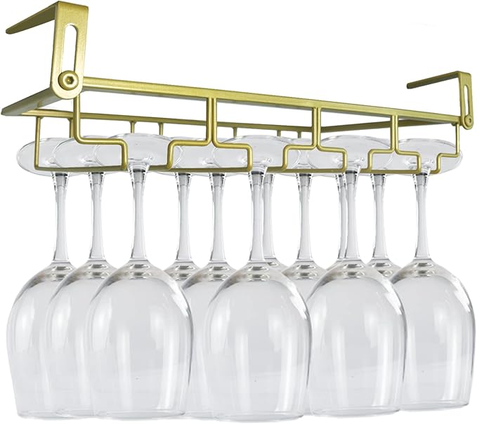 Adjustable Under Cabinet Stemware Holder by NAISQAQ