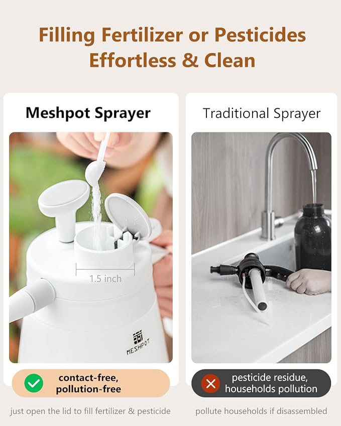 0.4 Gallon Garden Pump Sprayer, 50 oz Small Water Sprayer Provide 3 Spraying - Image 3