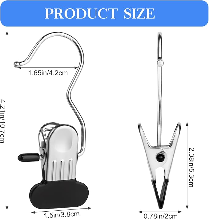 Clothes Pins 30-Pack Laundry Hook Hangers Clothes Hanger Clips - Image 2
