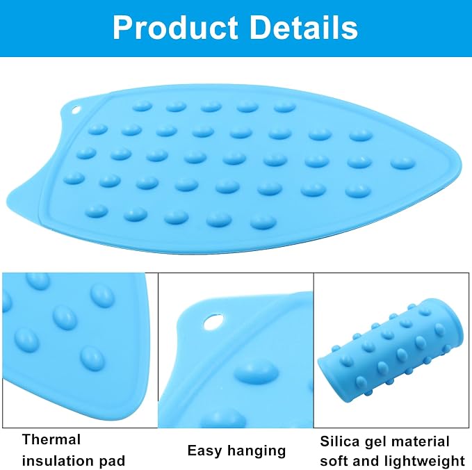 2 Pcs Silicone Iron Rest Pads Mat Iron Hot Heat Resistant Protective Pads - Image 4