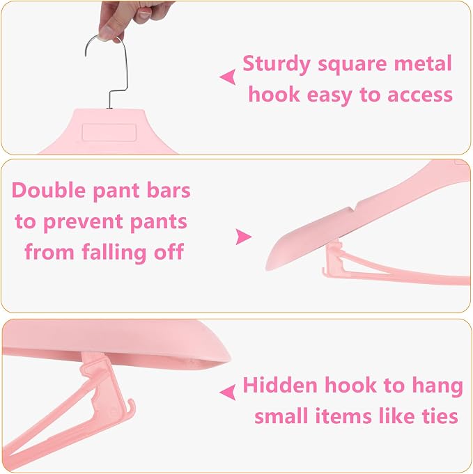 DEDU Plastic Extra Wide Shoulder Suit Hangers - Image 3