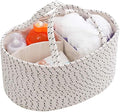 Portable Nursery Basket Woven Diaper Caddy by Kamuavni