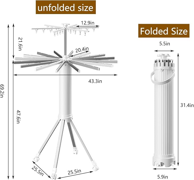 Clothes Drying Rack Foldable Outdoor Indoor, Drying Rack Clothing Collapsible - Image 3