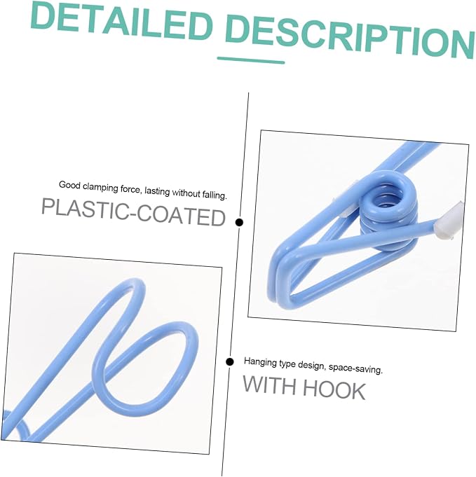 10pcs Multi-use Non-Slip Laundry Hooks Plastic Clamp Hooks Simple Clip - Image 8