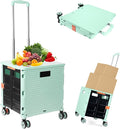 Foldable Utility Cart Folding Portable Rolling Crate Handcart Shopping Trolley by ZIYOULANG