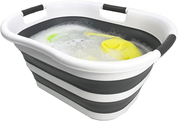 SAMMART 40L Plastic Foldable Laundry Basket/Tub - Image 7