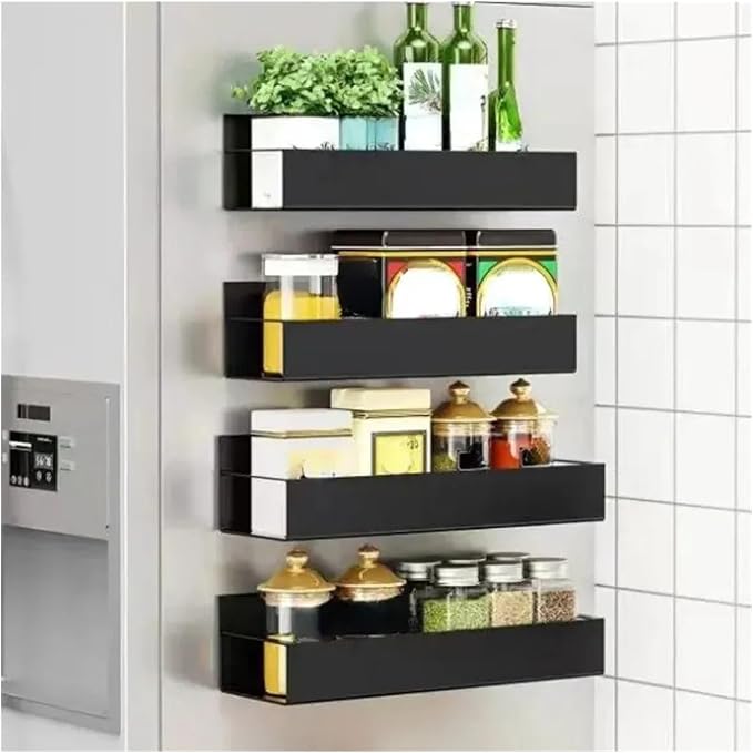 2pcs Magnetic Storage Shelf Household Kitchen Refrigerator Washing Machine Side - Image 5