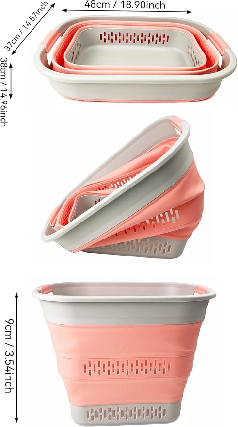 SAMMART 40L Collapsible Plastic Laundry Basket-Portable Pop Up Storage - Image 2