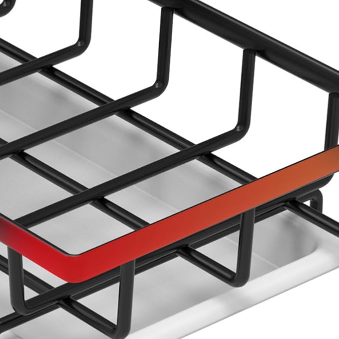 Veemoon Kitchen Dishcloth Rack and Sponge Holder Black Over Sink Draining - Image 3