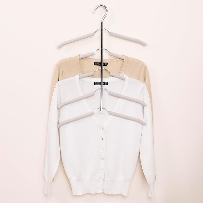 3-Pack 5-in-1 Space Saving Blouse Hangers - Image 5