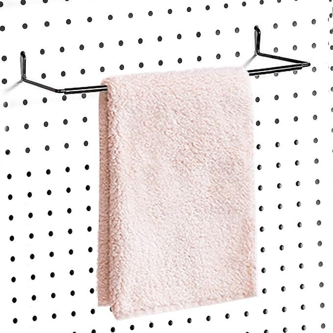 AccEncyc 4 Pack Pegboard Towel Holder Pegboard Hooks - Image 6