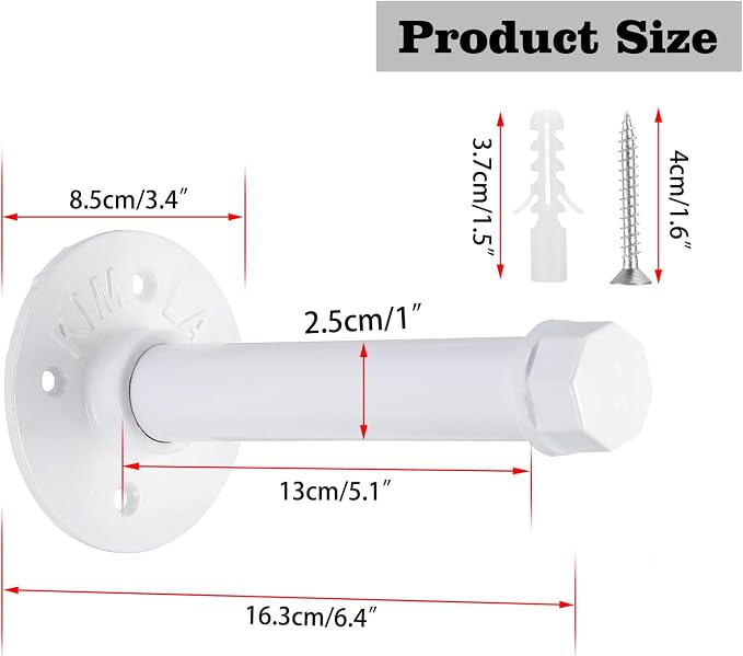 Sumnacon 2 Pcs 5.9 Inch Industrial Pipe Clothes Bar - Image 3