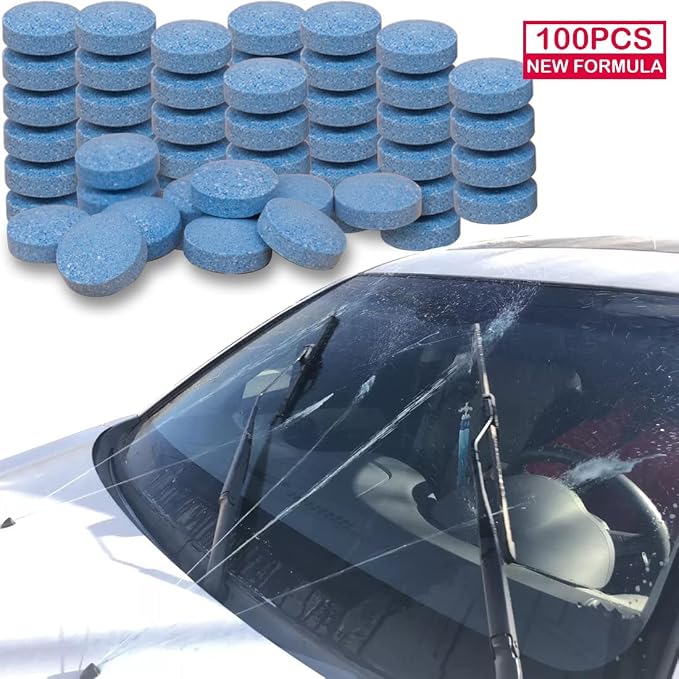 100 Pieces Car windshield washer fluid Concentrated Clean Tablets, New Formula - Image 7
