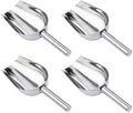 4 Pieces Small Stainless Steel Scoops, 3-oz Small Measuring Spoons Scoops by Ousyaah