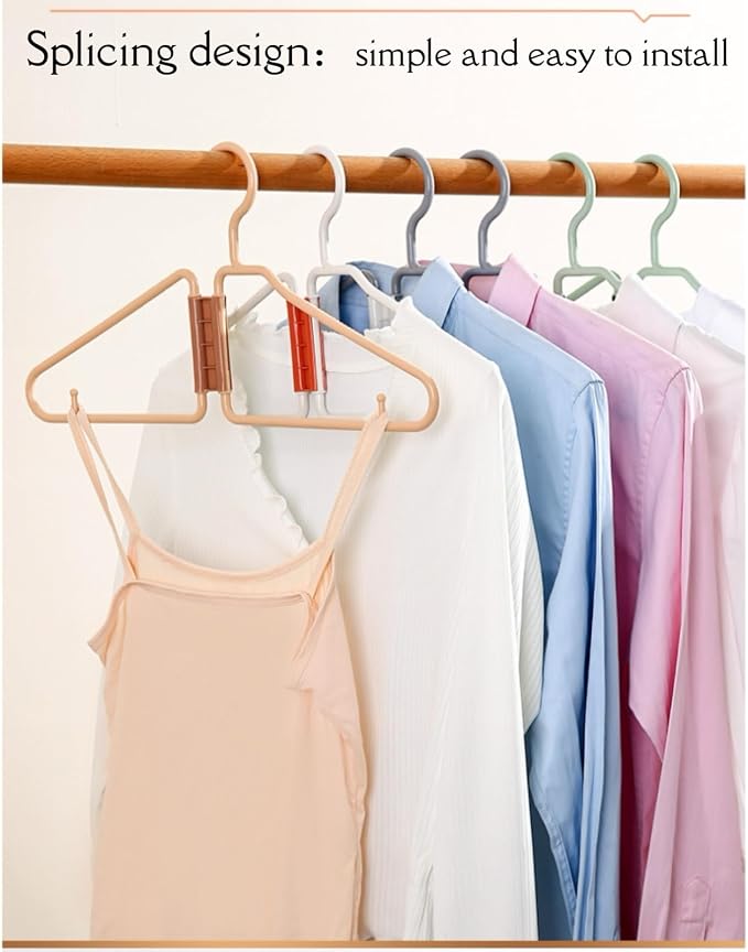 8 Pcs Foldable Hangers, Plastic Collapsible Hangers, Portable Folding Clothes - Image 5