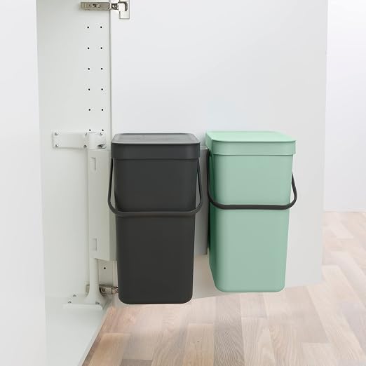 Brabantia Sort & Go Built-in Cupboard Recycling Cans Double Door Mounted Trash - Image 2