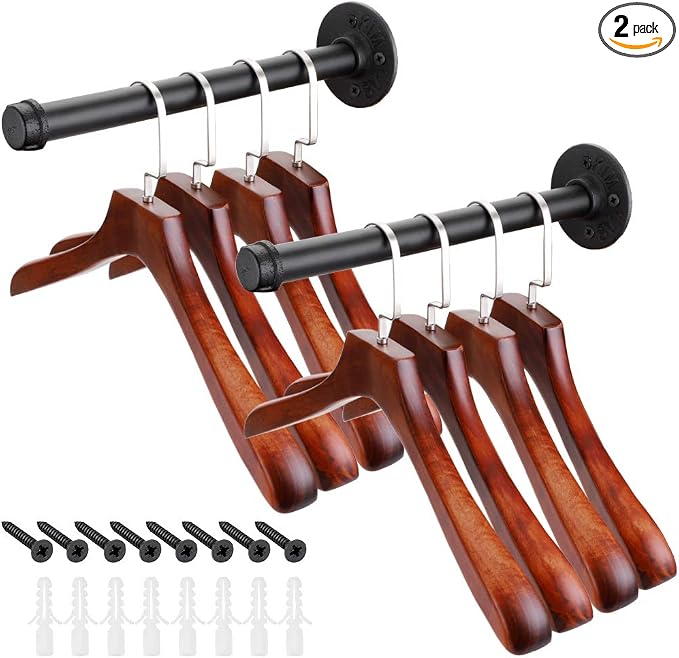 Sumnacon 2 Pcs 12 Inch Industrial Pipe Clothes Bar by Sumnacon